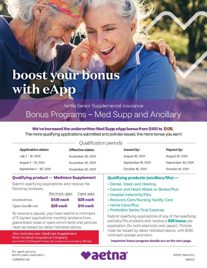 Aetna 3rd Quarter Incentive Program Flyer